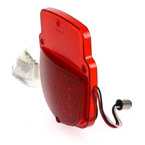 Tail Light Lens - Red Lens - 38 Red LED - 12 White License Lamp LED - LH - 55-66 Ford F100 F250 Flareside Truck - Image 3 of 4