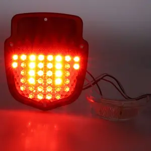 Tail Light Lens - Red Lens - 38 Red Sequential LED - 12 White License Lamp LED - LH - 55-66 Ford F100 F250 Flareside Truck - Image 2 of 4
