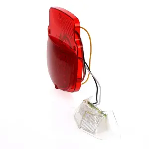 Tail Light Lens - Red Lens - 38 Red Sequential LED - 12 White License Lamp LED - LH - 55-66 Ford F100 F250 Flareside Truck - Image 4 of 4