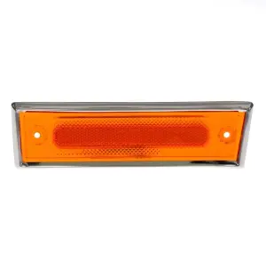 1989 Chevy C20 Pickup Front Side Marker Lens - Amber - 8 Amber LED - Dual Function - Stainless Bezel - LH - 81-91 Chevy GMC Truck Blazer Jimmy Suburban