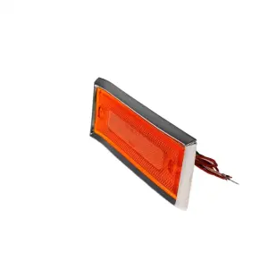 Front Side Marker Lens - Amber - 8 Amber LED - Dual Function - Stainless Bezel - RH - 81-91 Chevy GMC Truck Blazer Jimmy Suburban - Image 3 of 4