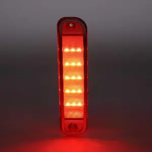 Rear Side Marker Lens - Red - 15 Red LED - Stainless Bezel - LH or RH - 73-80 Chevy GMC CK Stepside Truck - Image 1 of 4