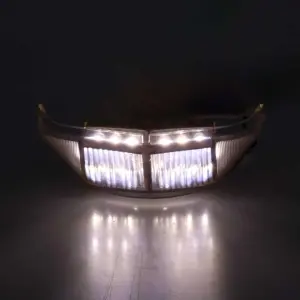 License Plate Lamp Lens - Clear - 12 White LED - 12V - 55-66 Ford F100 F250 Flareside Pickup Truck - Image 2 of 4
