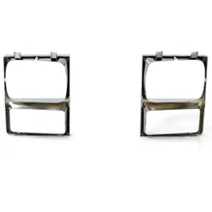 Headlamp Bezels - Chrome - Single Headlamp - Pair - 83-84 Chevy GMC CK Truck Blazer Jimmy Suburban - Image 3 of 4