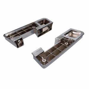 Rear Armrest Bases - Chrome Pair - 64-67 Chevelle El Camino GTO - Image 4 of 6