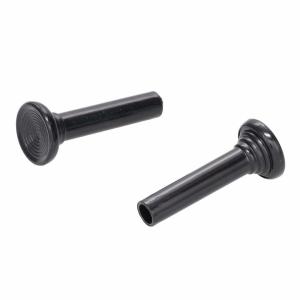 Door Lock Knobs - Black Pair - 67 All GM Cars - Image 4 of 6