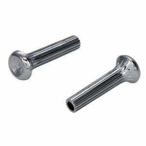 Door Lock Knobs - Chrome Pair - 69-70 All GM Cars except 70 Camaro Firebird - Image 1 of 6