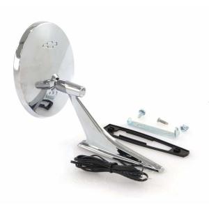 Outside Door Mirror - Chrome with Bowtie and LED Signal - RH - 66-68 Chevelle Camaro 66-72 Chevy II Nova - Image 4 of 6