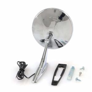 Outside Door Mirror - Chrome with Bowtie and LED Signal - RH - 66-68 Chevelle Camaro 66-72 Chevy II Nova - Image 5 of 6