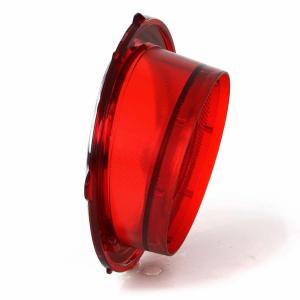 Back-Up Lamp Lens - Red with Outer Stainless Trim - LH - 70-73 Camaro Standard - Image 3 of 5