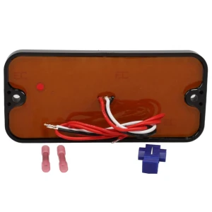 Rear Side Marker - Clear Lens 18 Red LED with Stainless Trim - 69-72 Chevy GMC CK Truck - Image 4 of 6