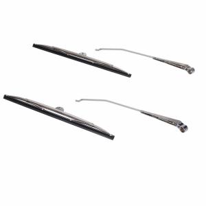 Polished Stainless Wiper Arm and Blade Kit - 66-77 Bronco - Image 1 of 7