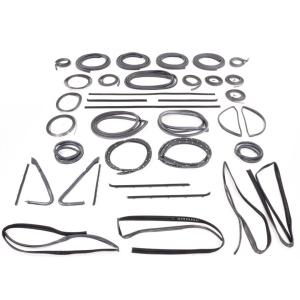 Weatherstrip Kit - Chrome Lock Strip - 36pcs - 81-85 Chevy GMC CK Suburban with Barn Doors - Image 1 of 5