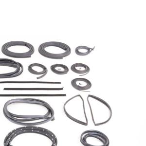 Weatherstrip Kit - Chrome Lock Strip - 36pcs - 81-85 Chevy GMC CK Suburban with Barn Doors - Image 3 of 5