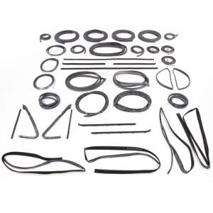 Weatherstrip Kit - Chrome Lock Strip - 37pcs - 85-91 Chevy GMC CK Suburban with Barn Doors - Image 1 of 5