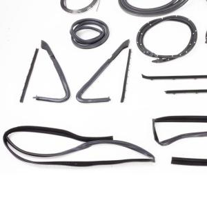 Weatherstrip Kit - Chrome Lock Strip - 37pcs - 85-91 Chevy GMC CK Suburban with Barn Doors - Image 4 of 5