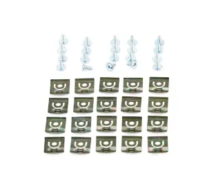 1967 Dodge Coronet Back Glass Molding Clip Set - 40pcs - 66-67 Dodge Plymouth B-Body 2DR Hardtop