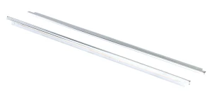 Interior Front Door Panel Trim - Chrome - LH/RH Pair - 67-71 GM Suburban - Image 2 of 2