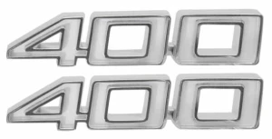 1971 Chevy Bel Air Fender Emblems - "400" - LH/RH Pair - 70-71 Chevelle; 69-70 Fullsize Chevy Car
