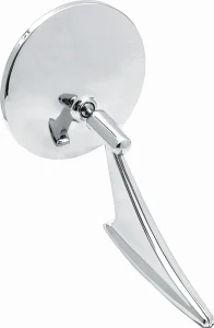Door Mirror - Round with Ribbed Base - LH or RH - Camaro Chevelle Nova - Image 1 of 2