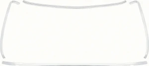 1978 Chevy Camaro Back Glass Molding Set - Polished Aluminum - 75-81 Camaro Firebird