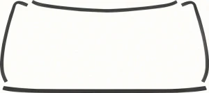 1978 Chevy Camaro Back Glass Molding Set - Black - 75-81 Camaro Firebird