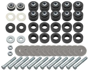 1967 Chevy Malibu Body &amp; Radiator Support Bushing Set w/ Hardware - 64-67 Chevelle Cutlass Coupe; El Camino