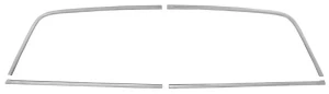 1965 Chevy El Camino Back Glass Molding Set - 64-67 El Camino