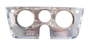 Dash Bezel w/o Gauges - Black / Chrome - 69-72 Chevy GMC C/K Truck - Image 2 of 2