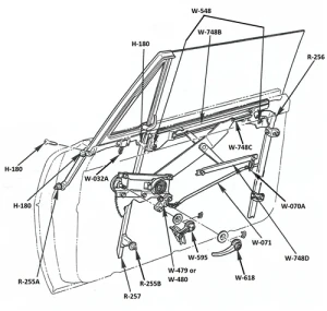 Inner Door Sash - LH or RH - 67 Camaro Firebird 62-67 Chevy II Nova - Image 2 of 2