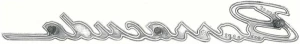 Fender Emblem with Black Trim - "Barracuda" - 68 & 70 Barracuda - Image 2 of 3