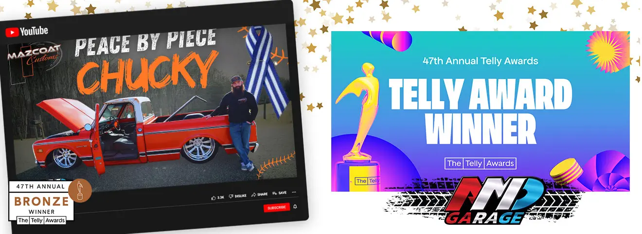 Auto Metal Direct & AMD Garage Earn Bronze Telly Award for “Peace by Piece; the Story Behind the Build, Chucky”